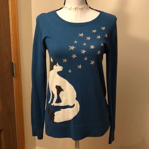 Loft Wolf and Star Sweater XS ⭐️🌟